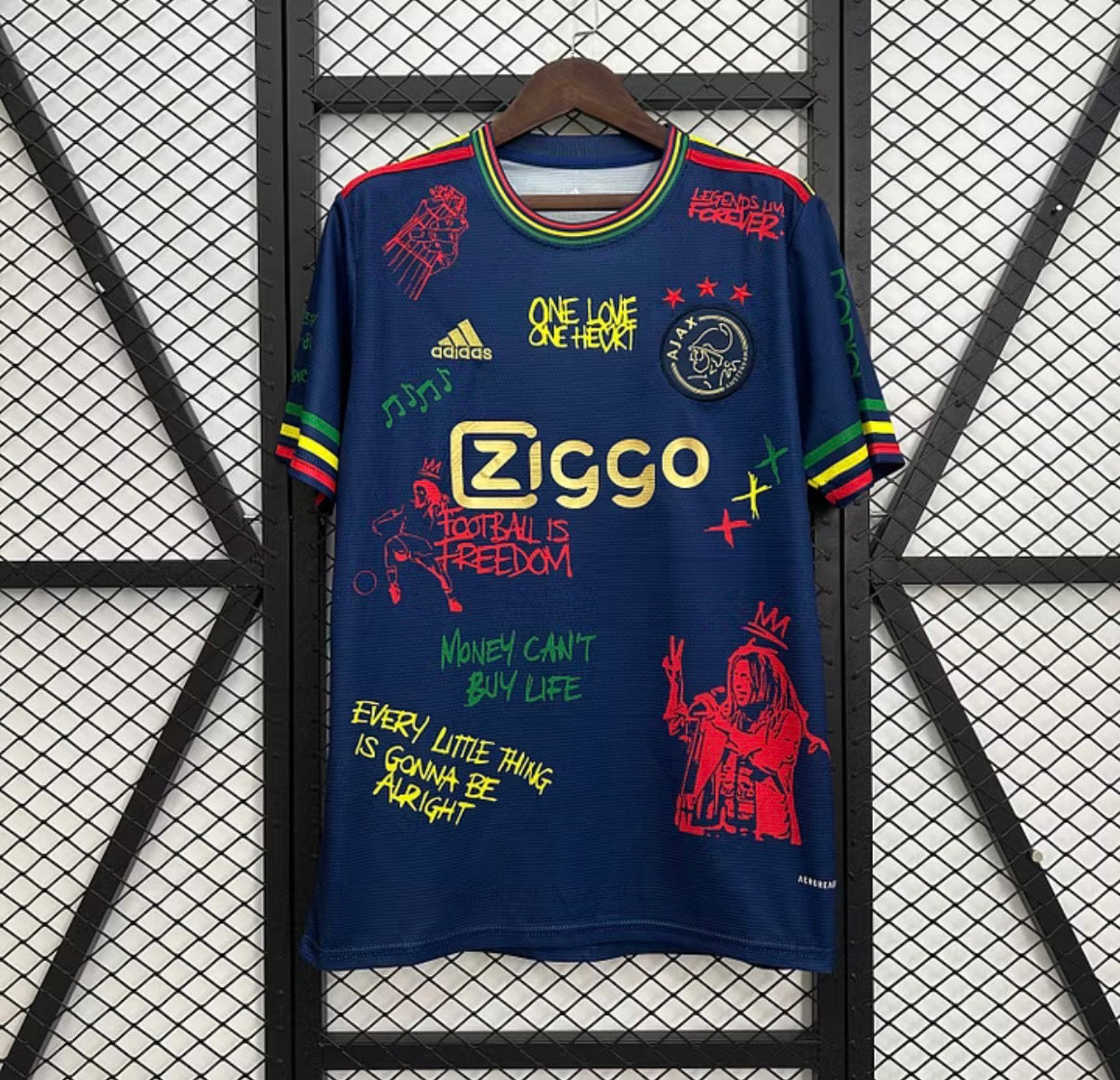 2025/2026 Ajax Graffiti version Navy blue Football Shirt