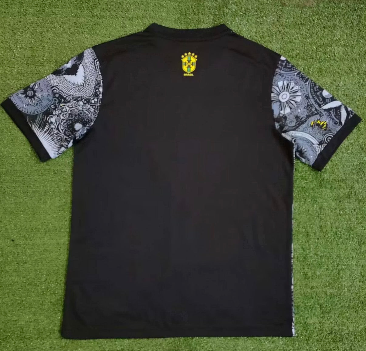 2024 Brazil Special Edition Jesus Black Gray Soccer Jersey